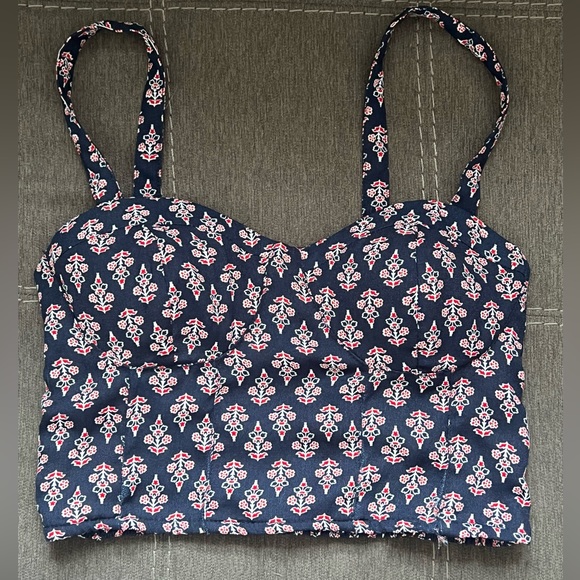 Floral Paisley Crop Top - Picture 1 of 3